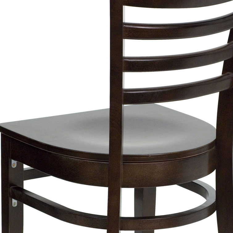Natural Wood Ladderback Slat Side Chair