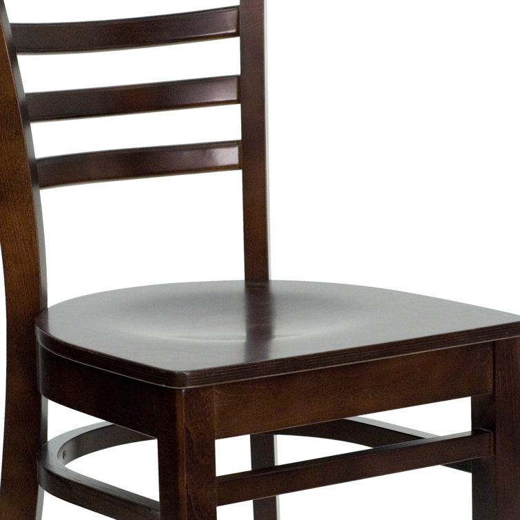 Natural Wood Ladderback Slat Side Chair