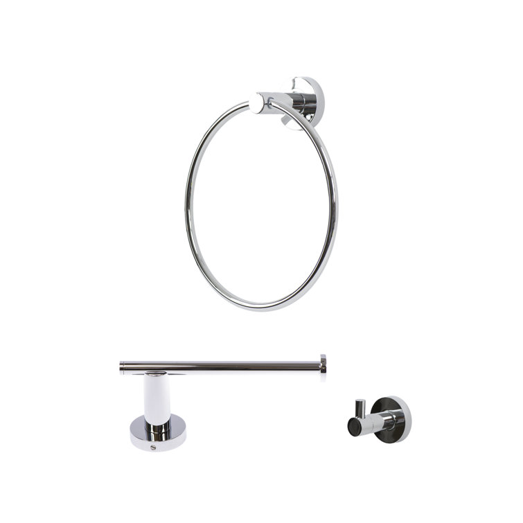 Venezia Polished Chrome 3-Piece Bathroom Hardware Set