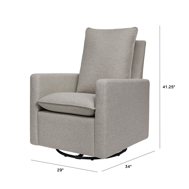 Cali 30" Performance Grey Eco-Weave Pillowback Swivel Glider