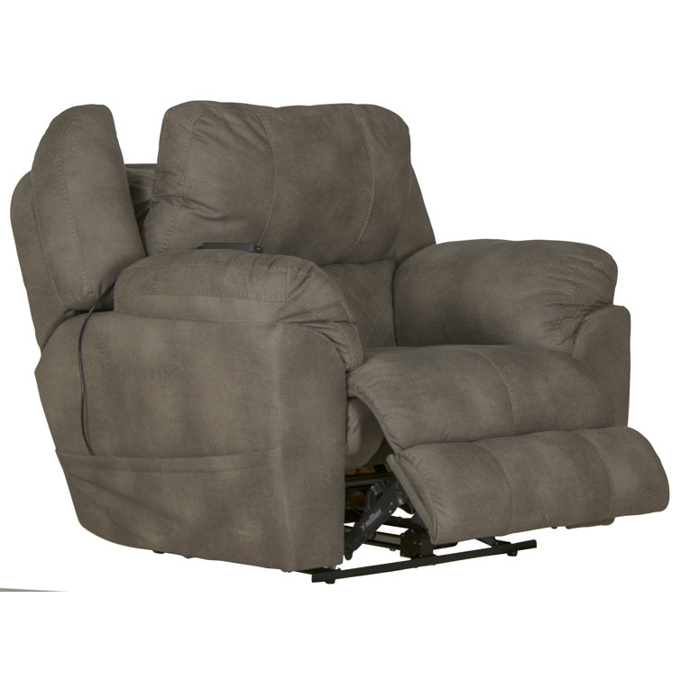 Contemporary Gray 51.5" Massage Recliner with Heat & USB Port