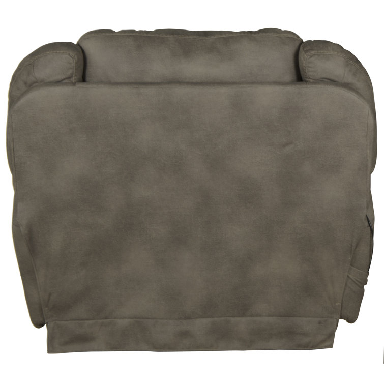 Contemporary Gray 51.5" Massage Recliner with Heat & USB Port