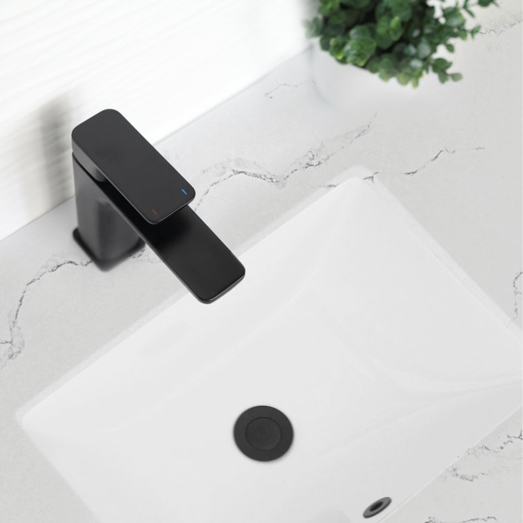 Elegant White 18" Rectangular Ceramic Undermount Bathroom Sink