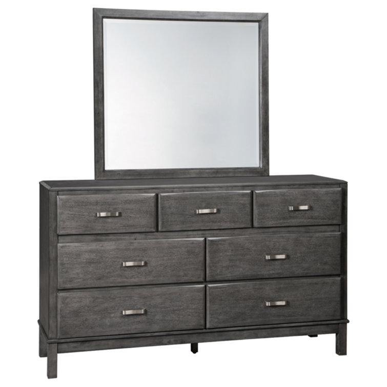 Gray 7-Drawer Dresser with Dovetail Construction