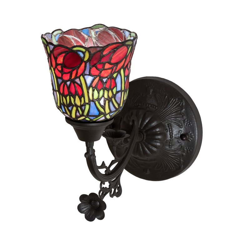 Rosebud Bronze Direct Wired 1-Light Wall Sconce