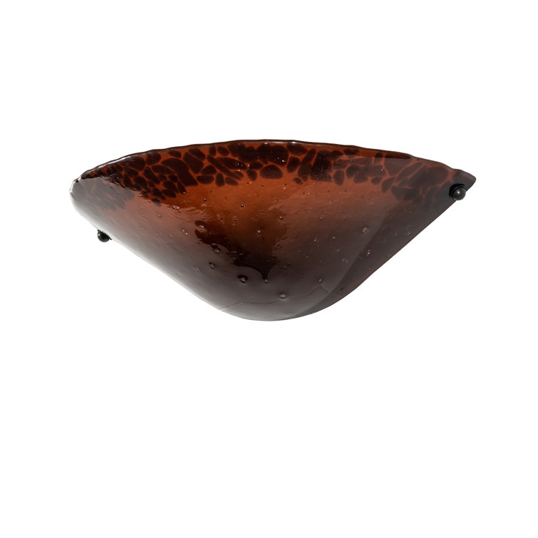 Amber Bronze Glass Wall Sconce with Colorful Shade