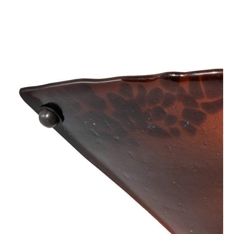 Amber Bronze Glass Wall Sconce with Colorful Shade