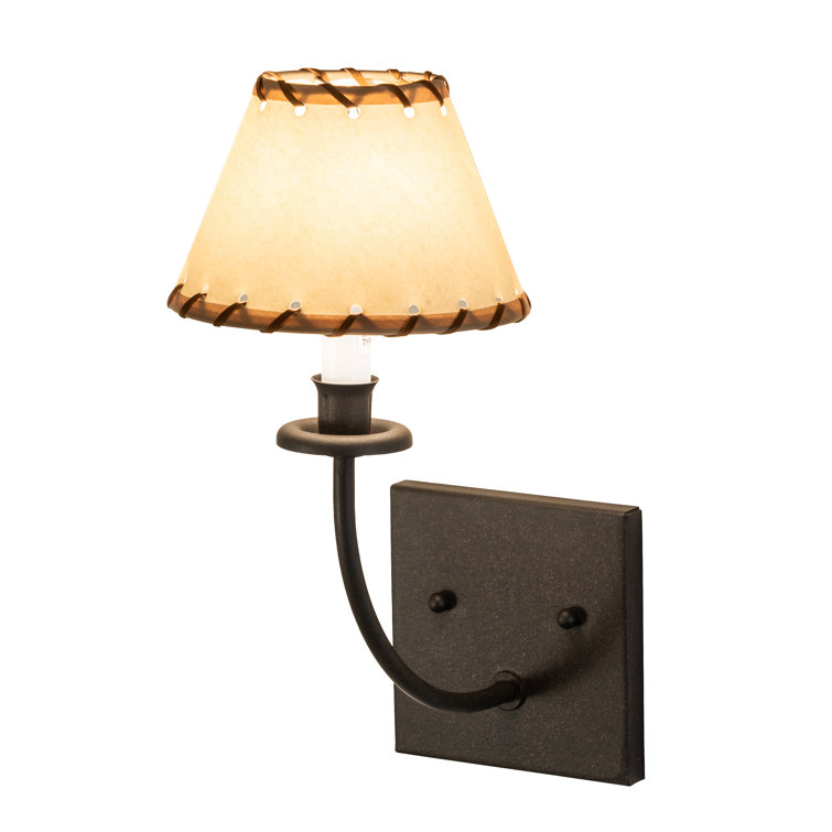 Rustic Bronze Lodge-Inspired Dimmable Wall Sconce