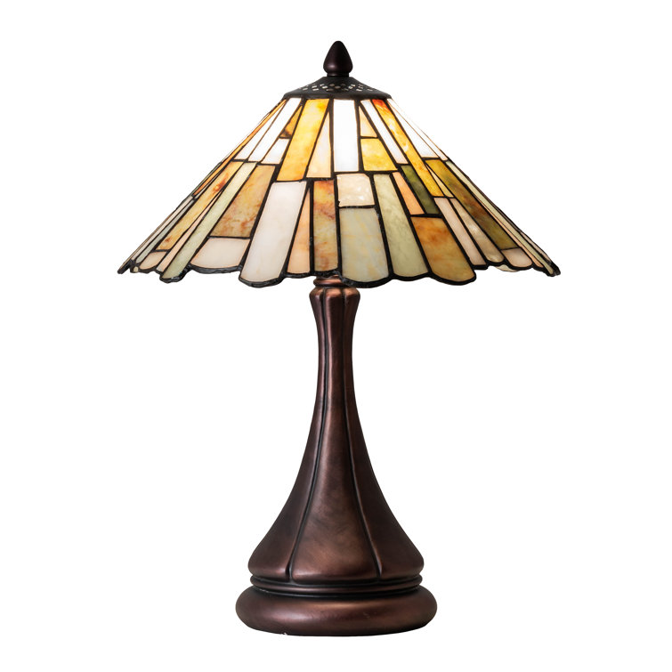 Jadestone Mosaic 17" Accent Lamp with Mahogany Bronze Finish