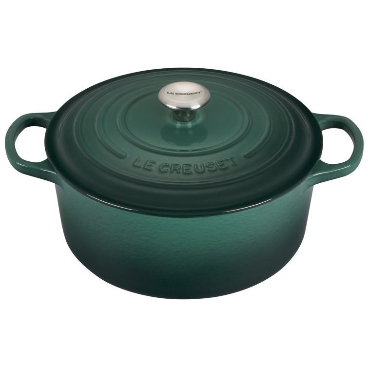 Artichaut Green Enameled Cast Iron 4.5 Quart Dutch Oven