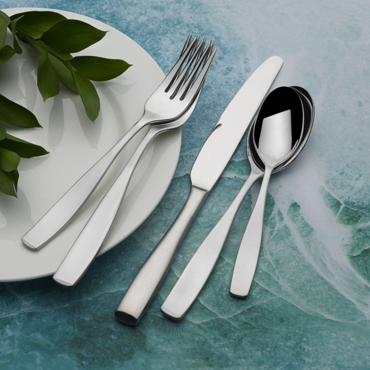 Mikasa Satin Loft 65-Piece 18/10 Stainless Steel Flatware Set, Service for 12