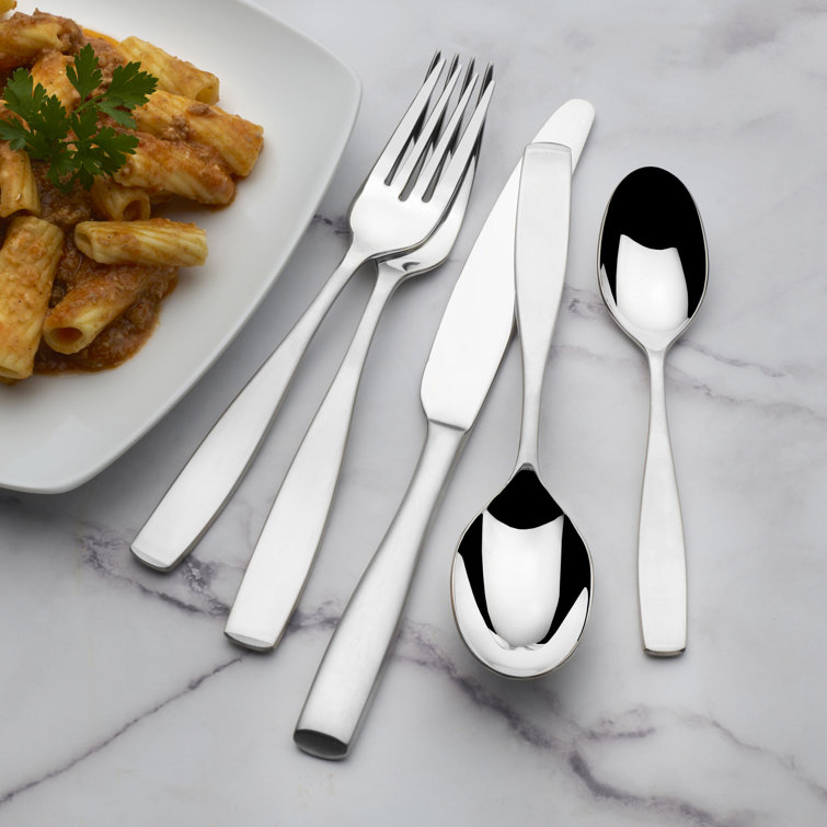 Mikasa Satin Loft 65-Piece 18/10 Stainless Steel Flatware Set, Service for 12