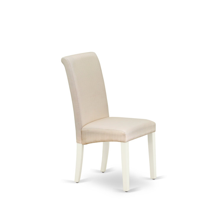 Linen White Pedestal Dining Set with Cream Chairs