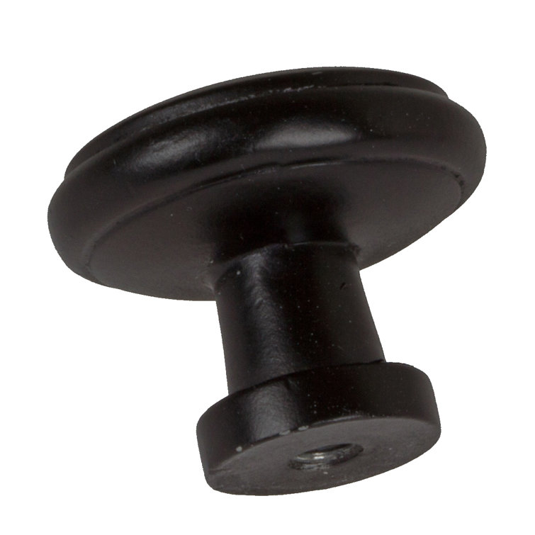 Matte Black Round Zinc Alloy Cabinet Knob Set