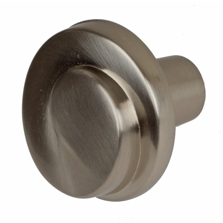 Brushed Nickel Round Cabinet Knob with Mounting Hardware
