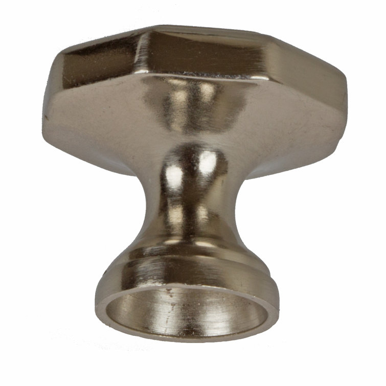 1 1/8" Satin Nickel Geometric Cabinet Knob
