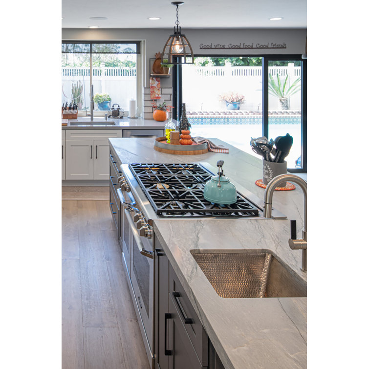 17" Hammered Nickel-Plated Copper Square Bar Sink