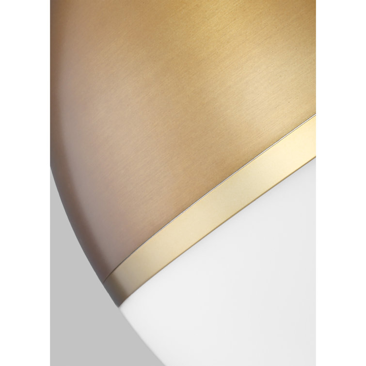Aged Brass and Acrylic Globe LED Pendant Light