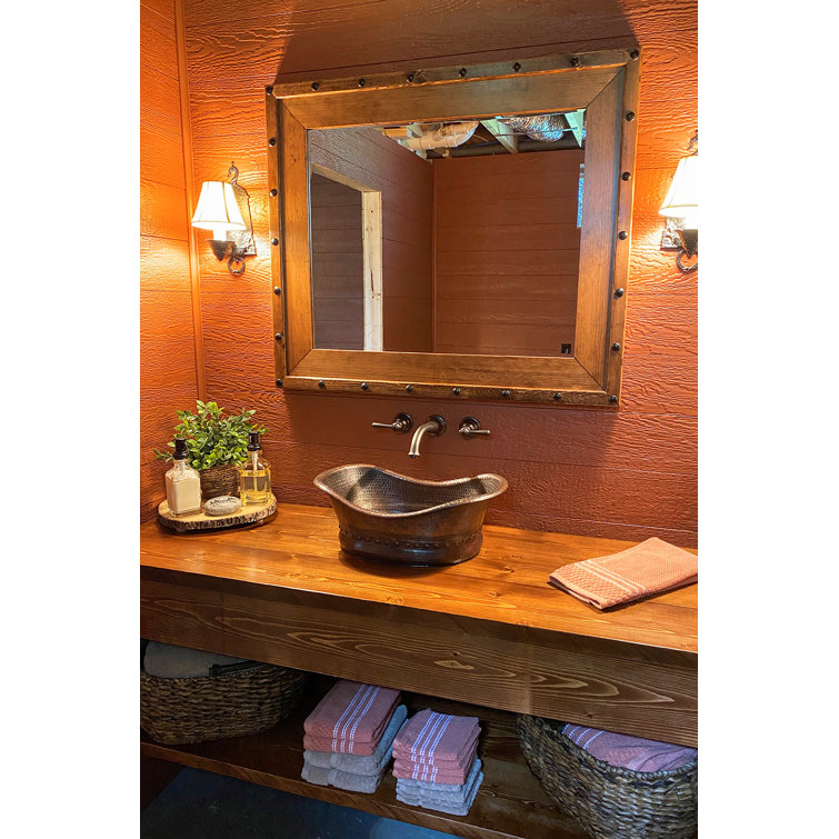 20" Oil Rubbed Bronze Hammered Copper Vessel Sink