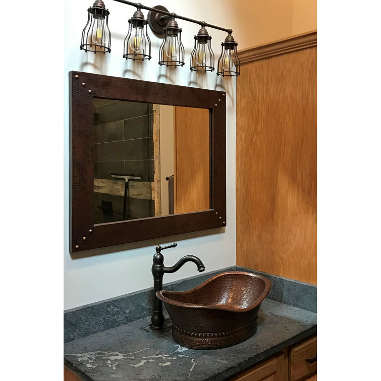 20" Oil Rubbed Bronze Hammered Copper Vessel Sink