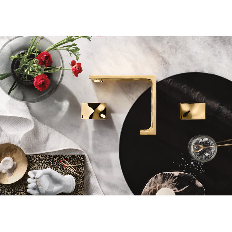 Modern Black Nickel Widespread Brass Bathroom Faucet