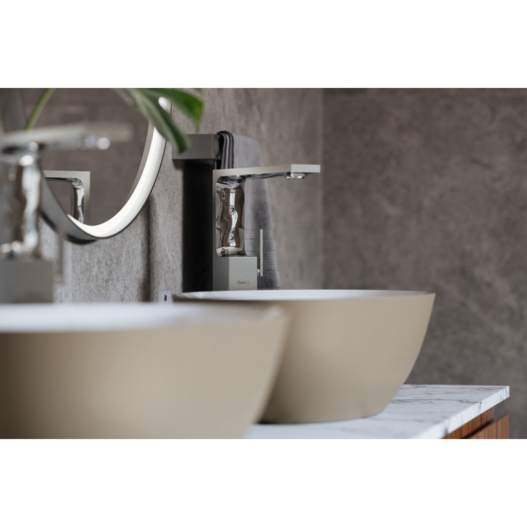 Brushed Nickel Single Handle Tall Vessel Faucet