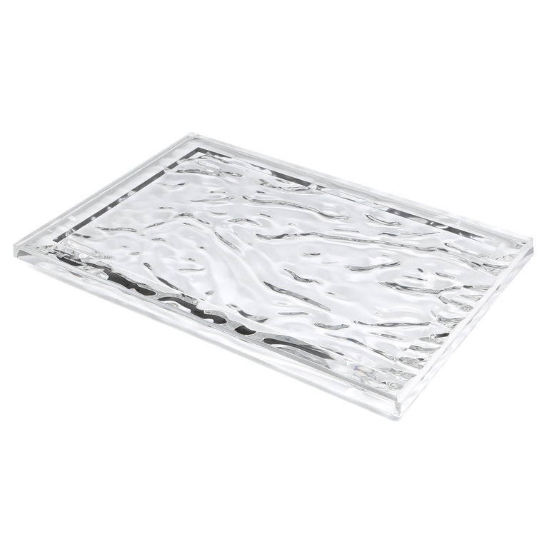 Crystal Dune 18'' Wide Semi-Transparent Polycarbonate Tray