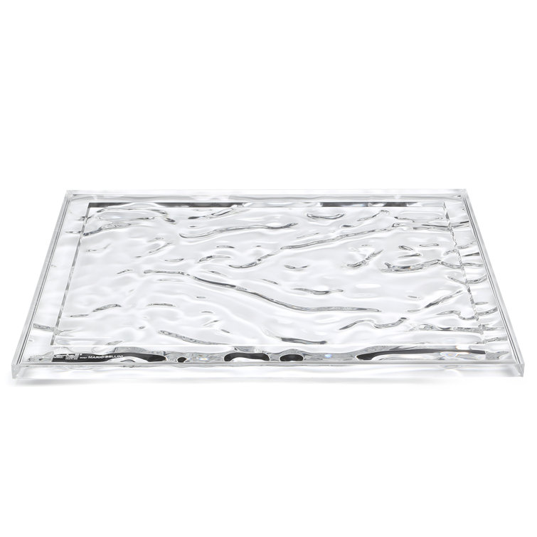 Crystal Dune 18'' Wide Semi-Transparent Polycarbonate Tray