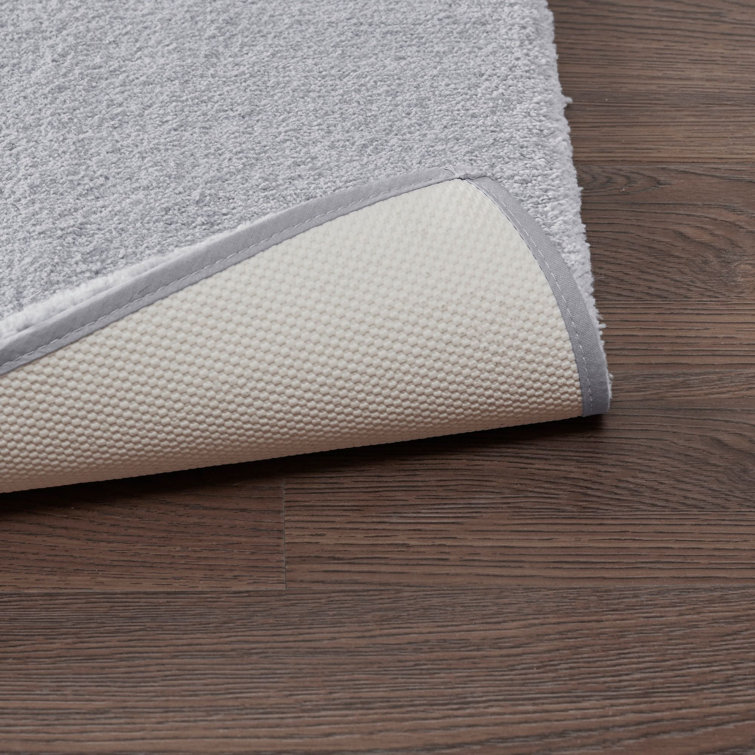 Luxurious Gray Microfiber Quick-Dry Spa Bath Rug