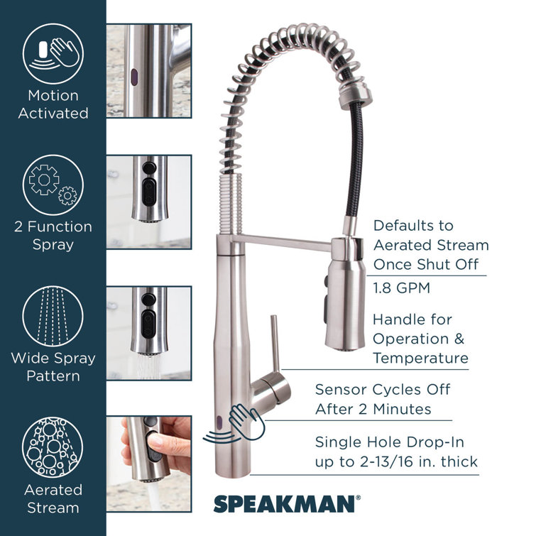 Brushed Bronze Touchless Pull Down Kitchen Faucet with Spray