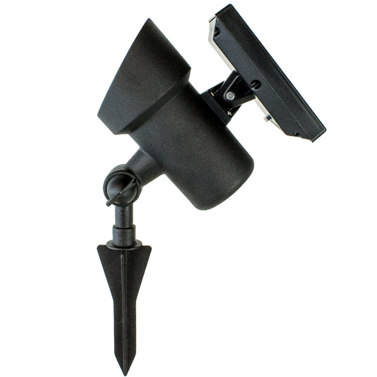Black Solar LED Pathway Spotlights with Dusk to Dawn Sensor, 2-Pack