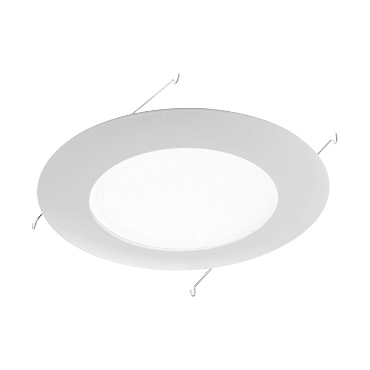 6'' White Glass Recessed Shower Trim