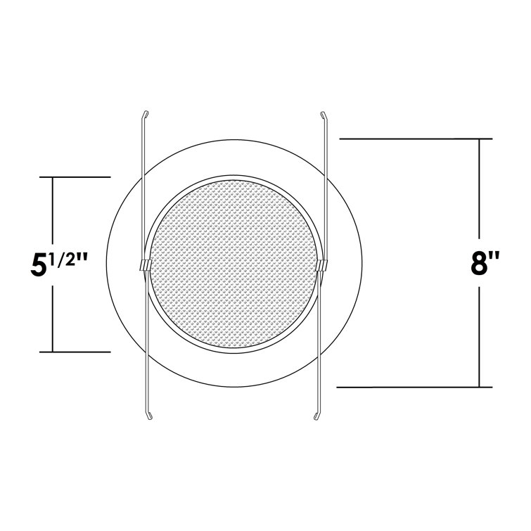 6'' White Glass Recessed Shower Trim