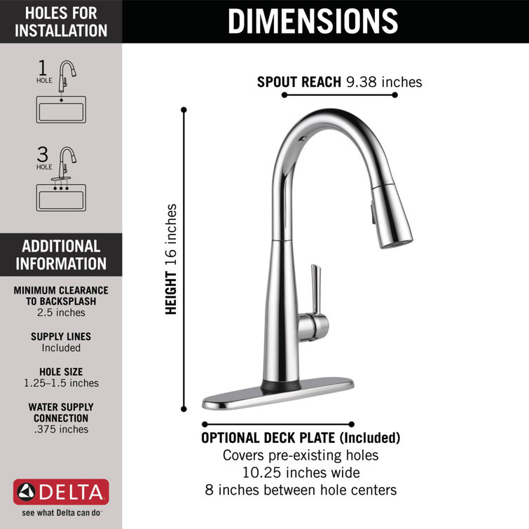 Chrome Transitional Pull-Down Kitchen Faucet with Touch Technology