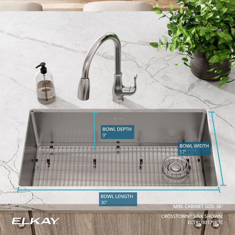 Elkay 31.5" Stainless Steel Drop-in Single Bowl Sink