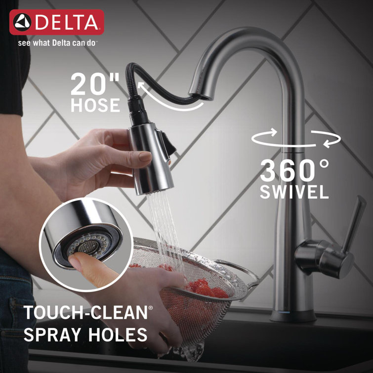 Arctic Stainless Steel Pull-Down Spray Touch Bar Faucet