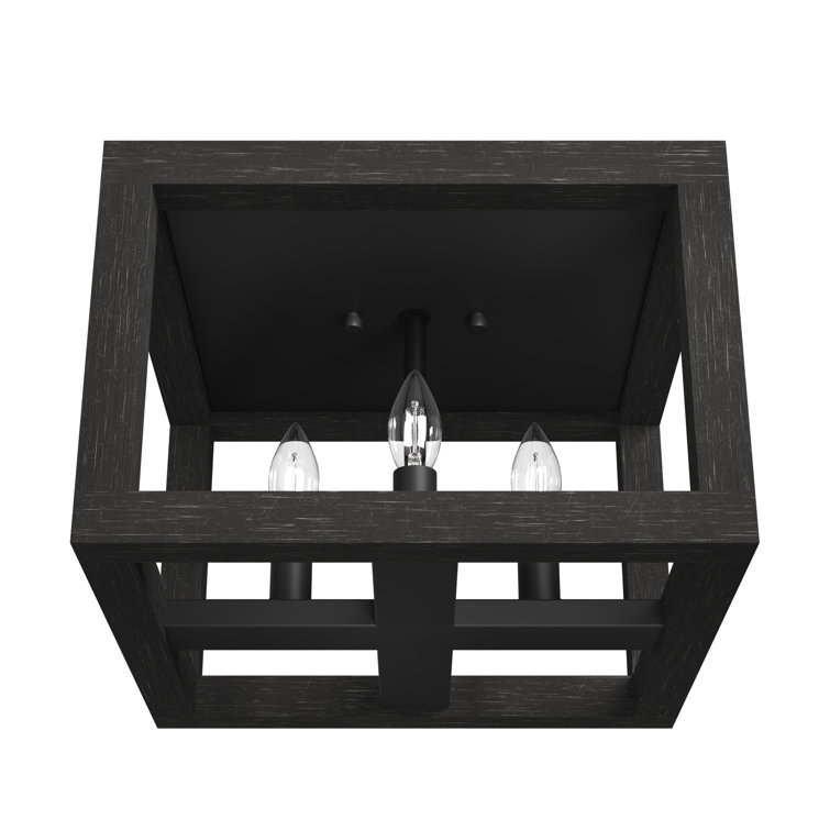Squire Manor Matte Black 12'' Aluminum LED Flush Mount Ceiling Light