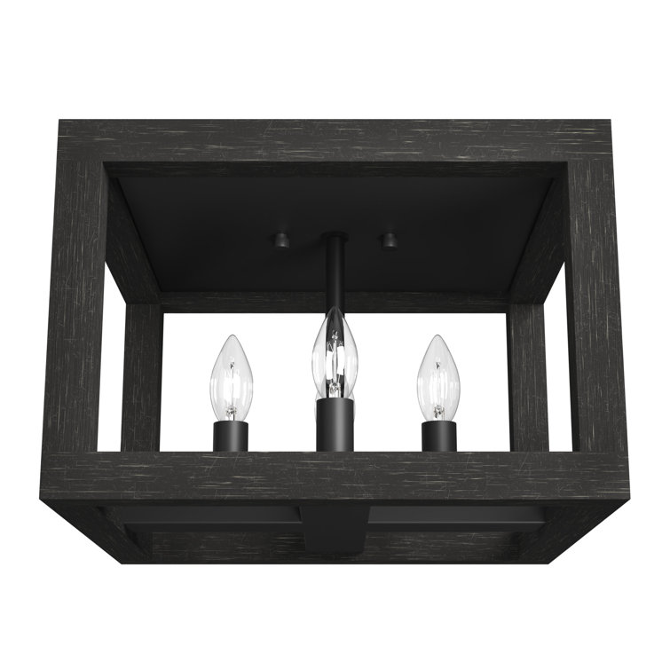 Squire Manor Matte Black 12'' Aluminum LED Flush Mount Ceiling Light