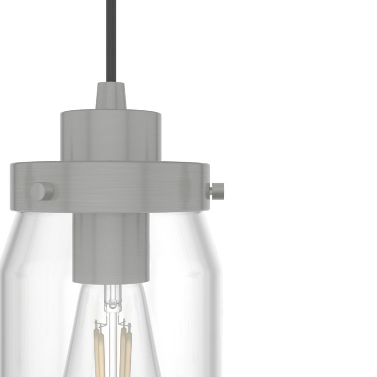 Devon Park Brushed Nickel LED Cluster Pendant with Glass Shades