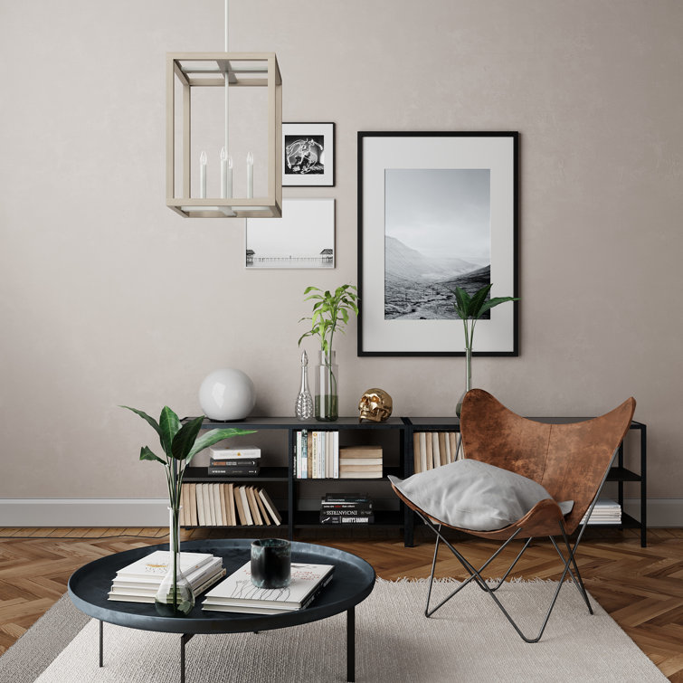 Brushed Nickel and Bleached Wood 15" LED Pendant Light