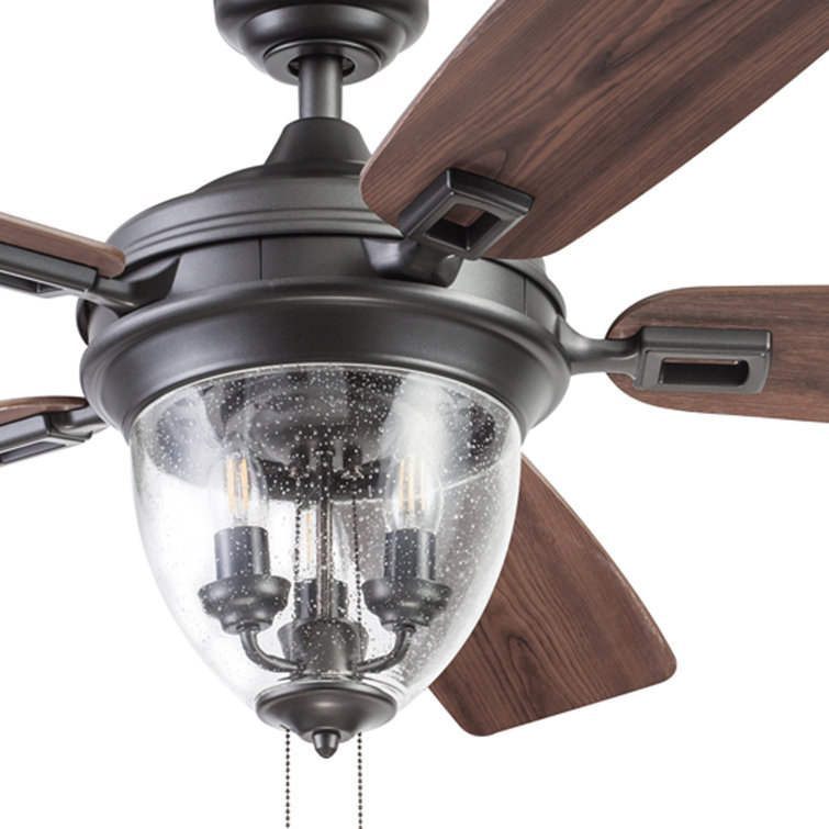 Glencrest 52" Iron LED Craftsman Ceiling Fan with Reversible Blades