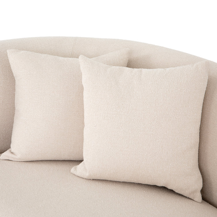 Capri Oatmeal Cream Contemporary 70'' Stationary Sofa