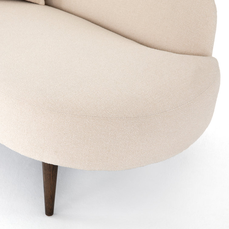 Capri Oatmeal Cream Contemporary 70'' Stationary Sofa