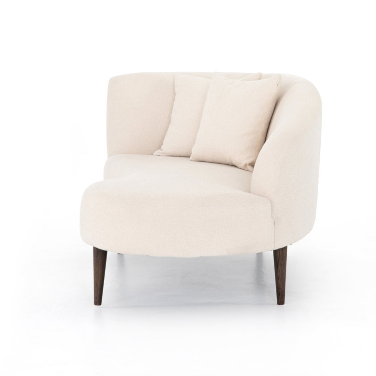 Capri Oatmeal Cream Contemporary 70'' Stationary Sofa