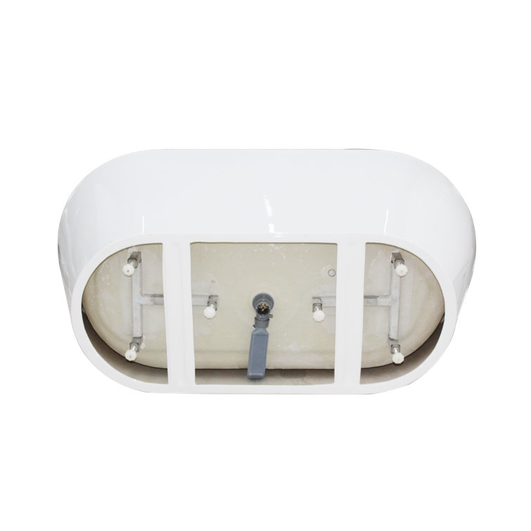 White Acrylic Freestanding Soaking Bathtub, 59"