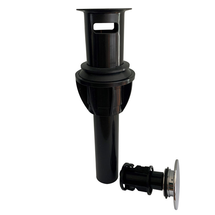 Polished Chrome Push Button Sink Drain with Overflow