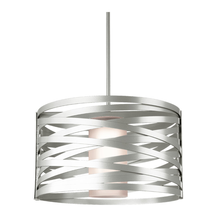 Tempest Matte Black and Bronze Drum Pendant Light