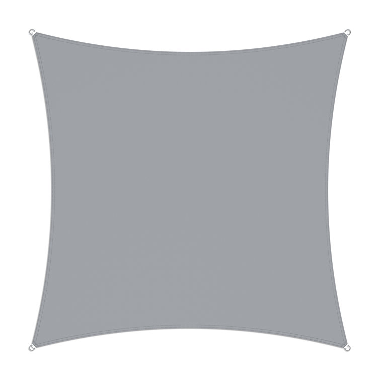 Waterproof 14' x 14' Gray HDPE Patio Sun Shade Sail
