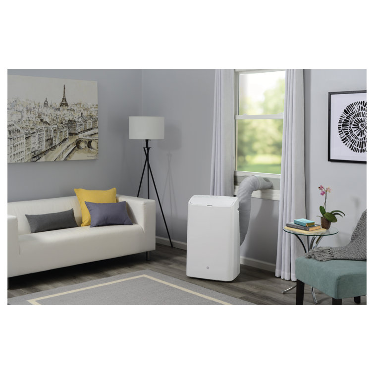 White Portable Air Conditioner with Remote and LED Control