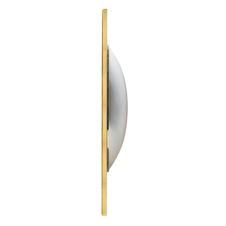 Polished Brass Square Convex Accent Mirror